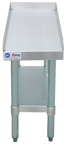 30″ x 12″ Stainless Steel Equipment Stand with Galvanized Undershelf and Legs