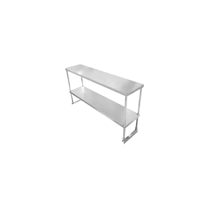 Omcan 14" X 48" Stainless Steel Double Tier Over-Shelf