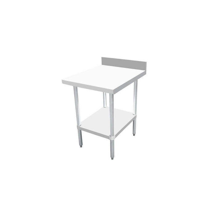 30" x 24" Stainless Steel Filler Table with 4" Backsplash