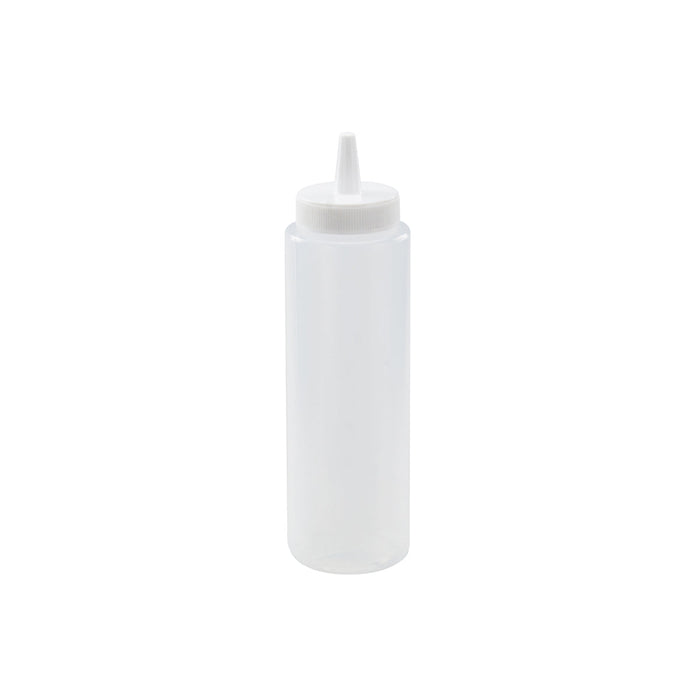 Winco 24oz Wide Mouth Clear Plastic Squeeze Bottle