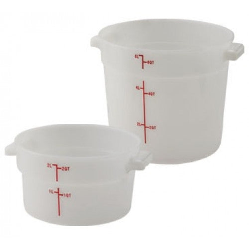 22 Quart Round White Food Pail