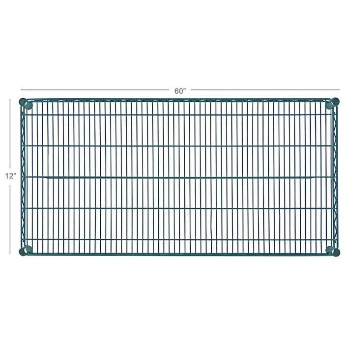 FF1260GN- Shelf, Wire, 12" x 60", Epoxy, Green