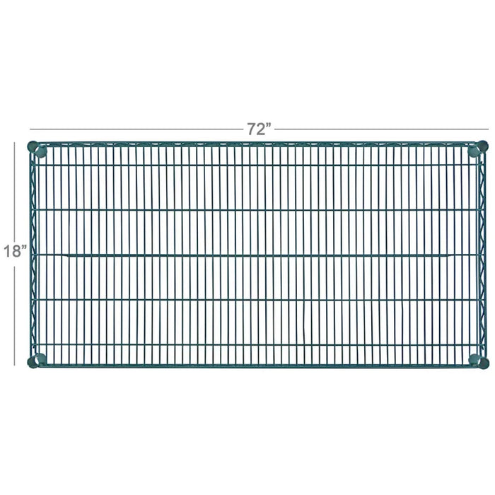 FF1872G- Shelf, Wire, 18" x 72", Epoxy, Green