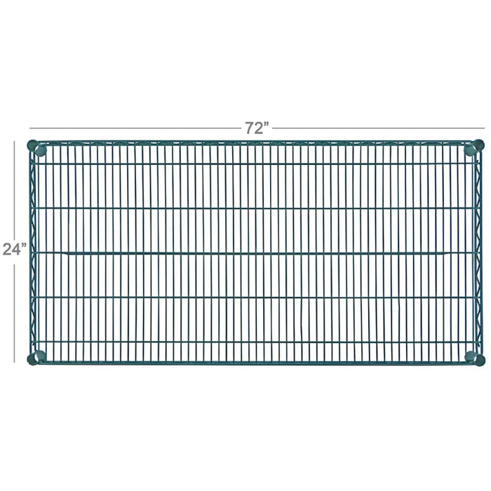 FF2472G- Shelf, Wire, 24" x 72", Epoxy, Green