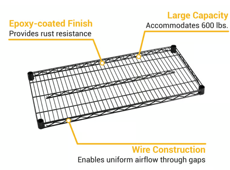 FF1460- Shelf, Wire, 14" x 60", Epoxy