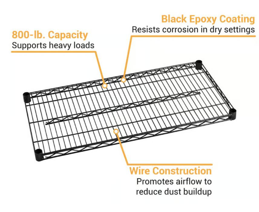 FF1448- Shelf, Wire, 14" x 48", Epoxy