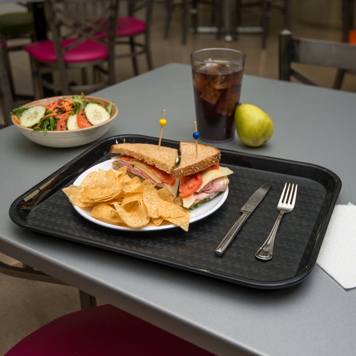 Carlisle Cafe® Fast Food Cafeteria Tray 14" x 18" - Black