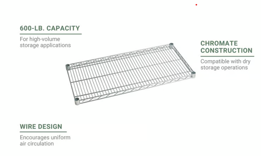 FF2454C- Shelf, Wire, 24" x 54", Chromate