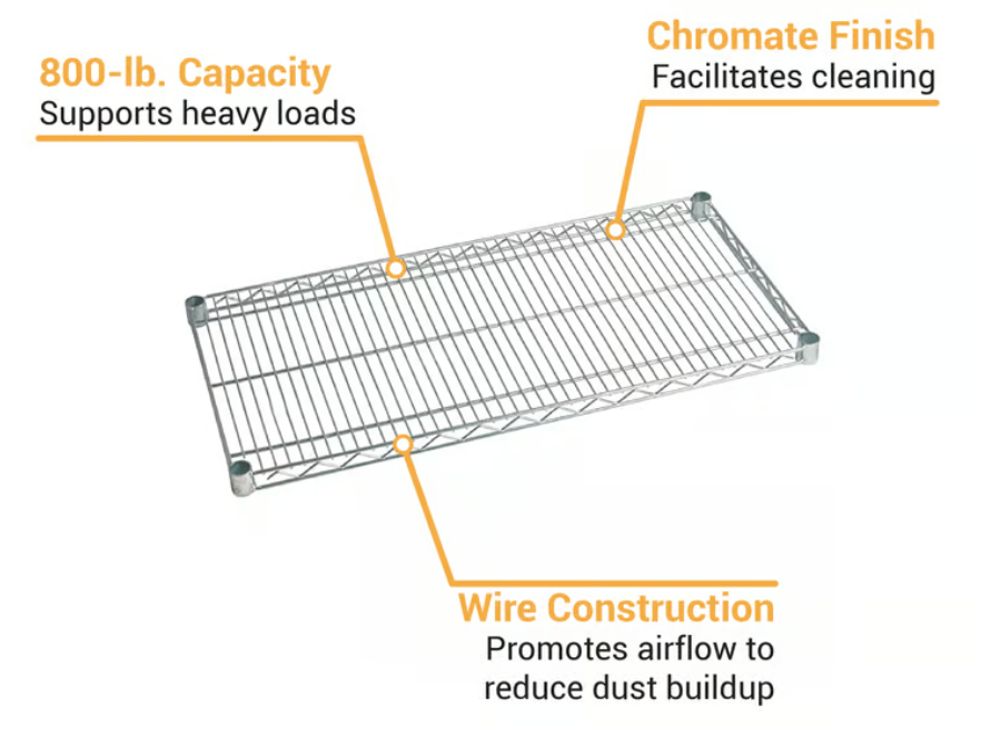 FF1436C- Shelf, Wire, 14" x 36", Chromate