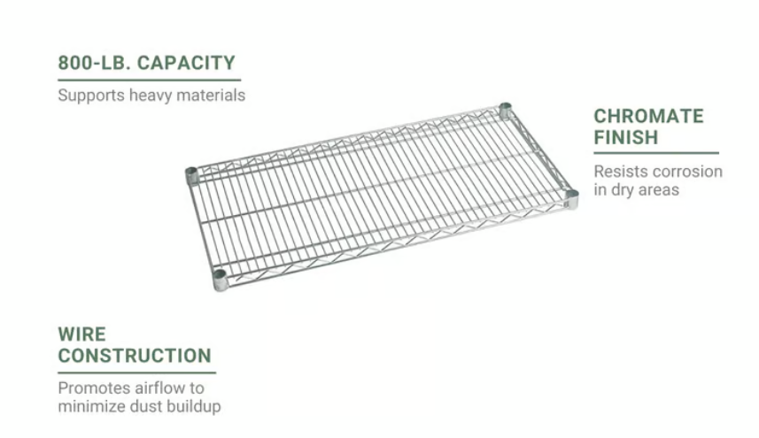 FF2448C- Shelf, Wire, 24" x 48", Chromate