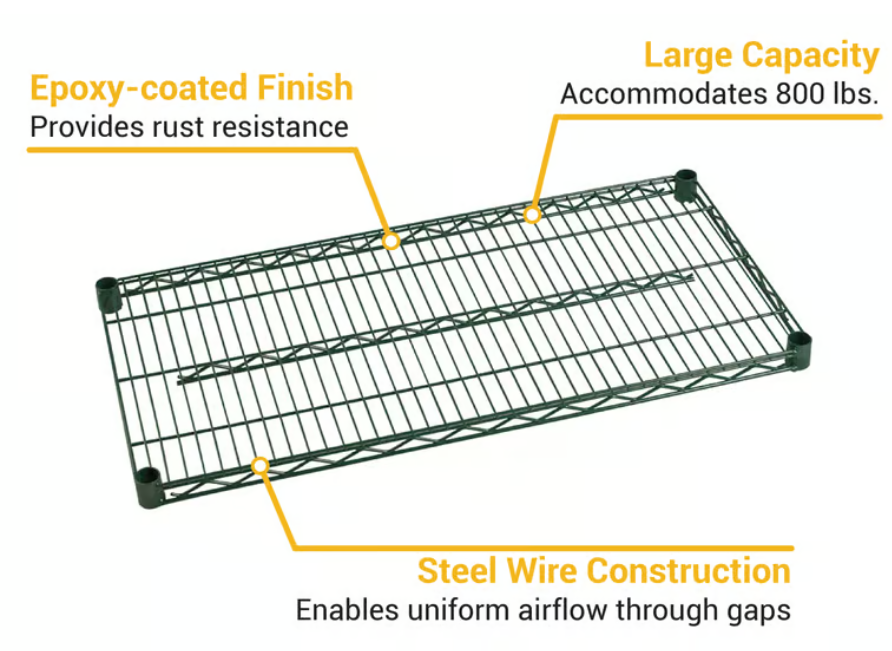 FF1448- Shelf, Wire, 14" x 48", Epoxy