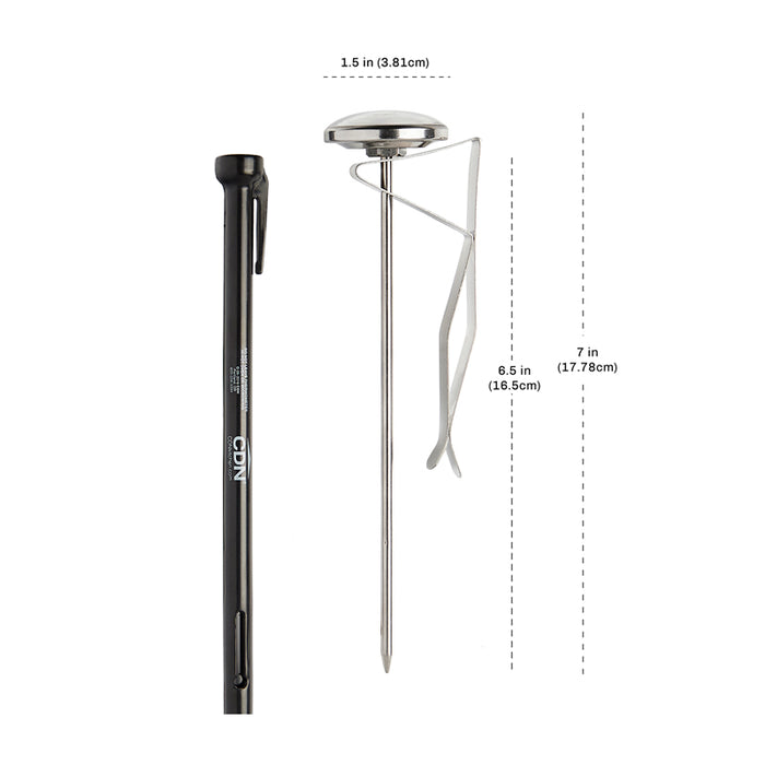 IRB220-F-6.5-C – Beverage & Frothing Thermometer – 6.5” Stem – Celsius