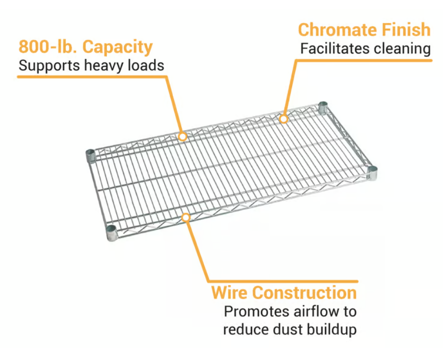 FF1430C- Shelf, Wire, 14" x 30", Chromate