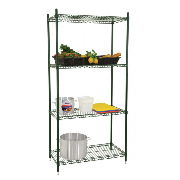 24″ x 60″ x 72″ Dark Green Epoxy Shelving Kit