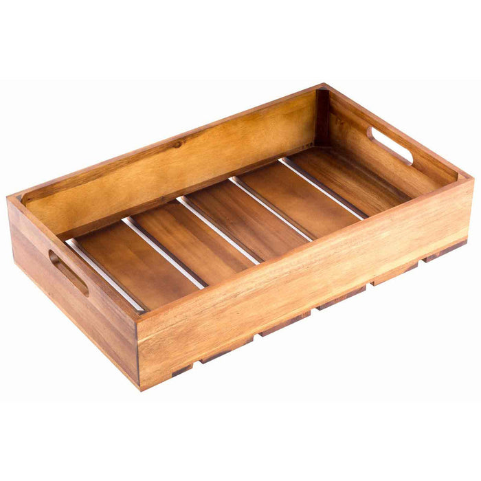 TableCraft Acacia Wood Display Crate #11
