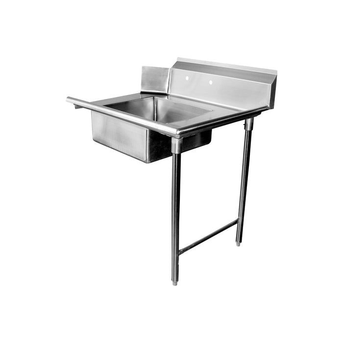 26" Right Side Stainless Steel Rinse Table with Sink & Back Splash