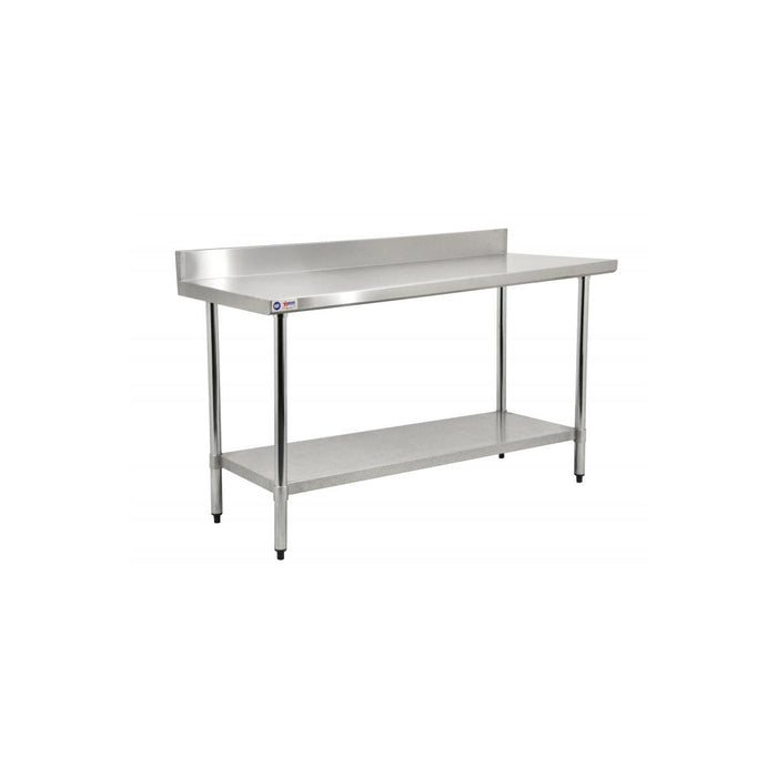 30″ X 30″ Stainless Steel Work Table with 4″ Backsplash