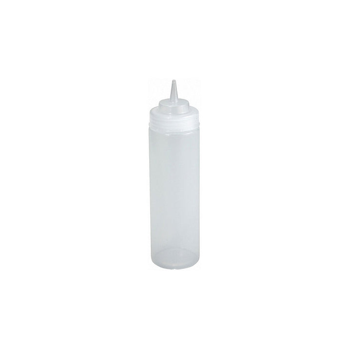 Winco 16oz Wide Mouth Clear Plastic Squeeze Bottle